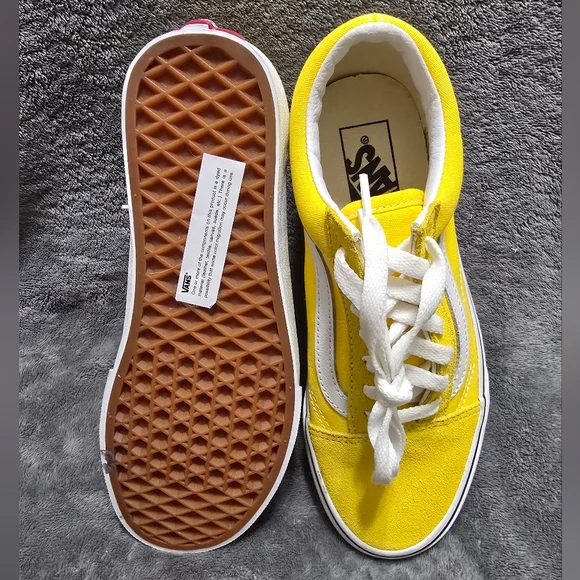 VANS OLD SKOOL Bright Yellow and White - Picture 4 of 7